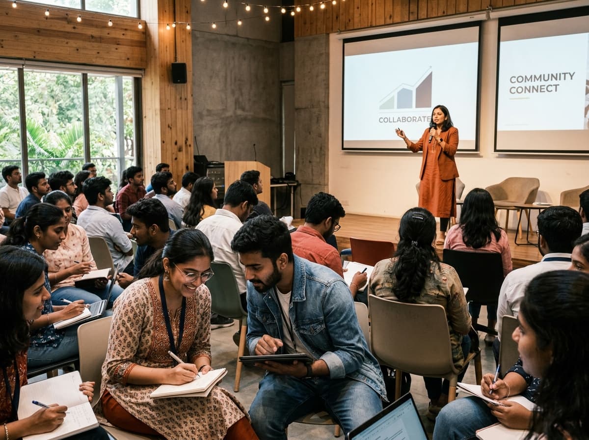 Diverse Indian technology community gathered for collaborative event